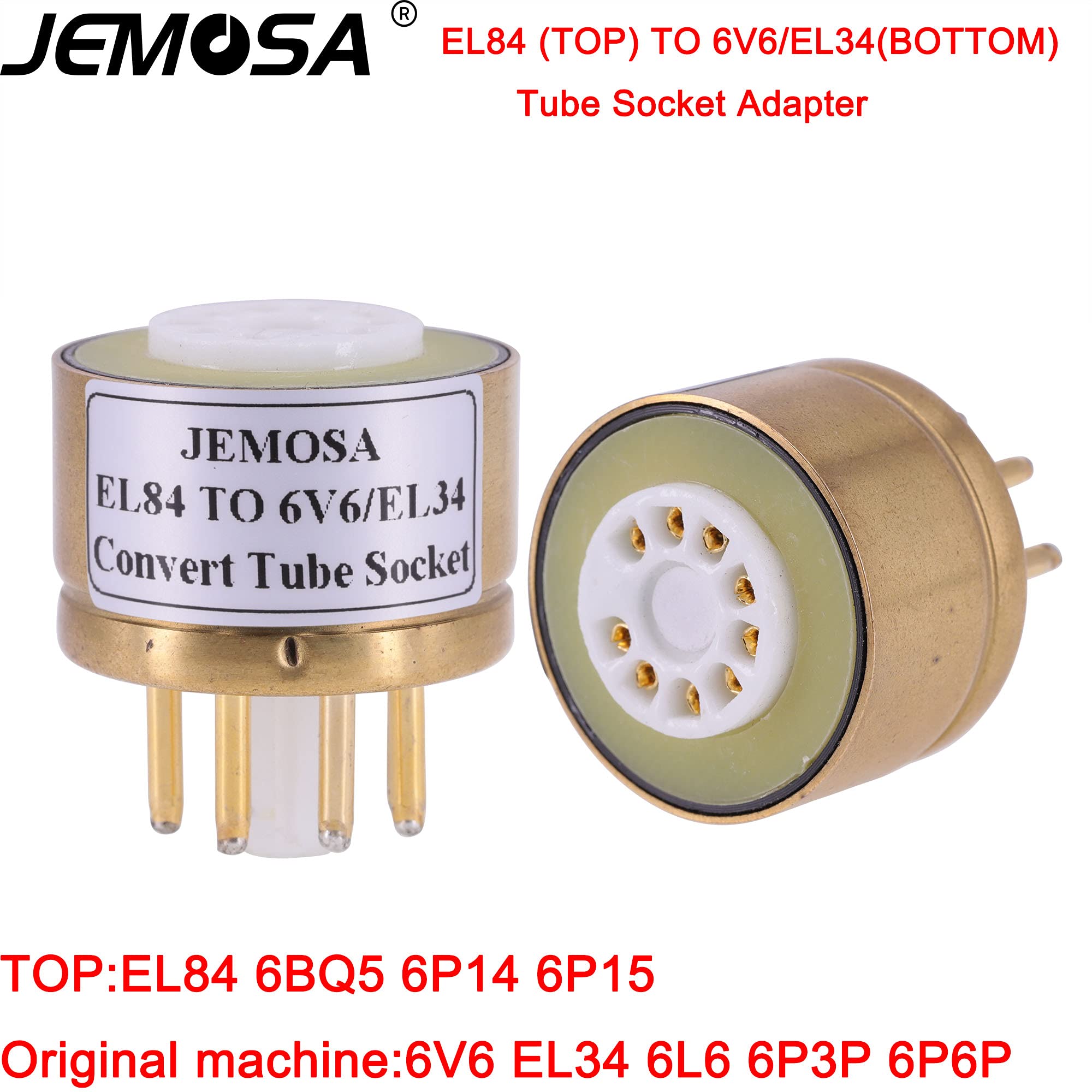 Amazon | JEMOSA 6BQ5 6P14 6P15 EL84 変換 6V6 EL34 6L6 6P3P 6P6P